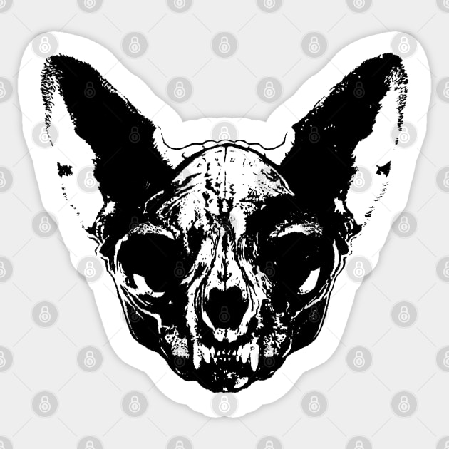 Zombie cat Sticker by vvilczy